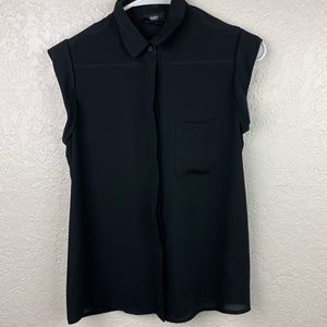 Mossimo black sleeveless button down blouse